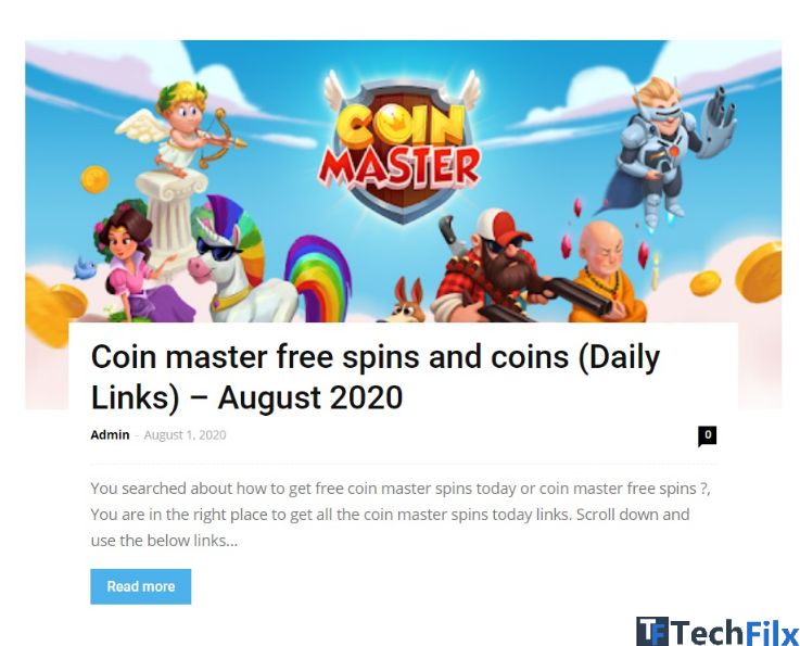 free coin master spins today