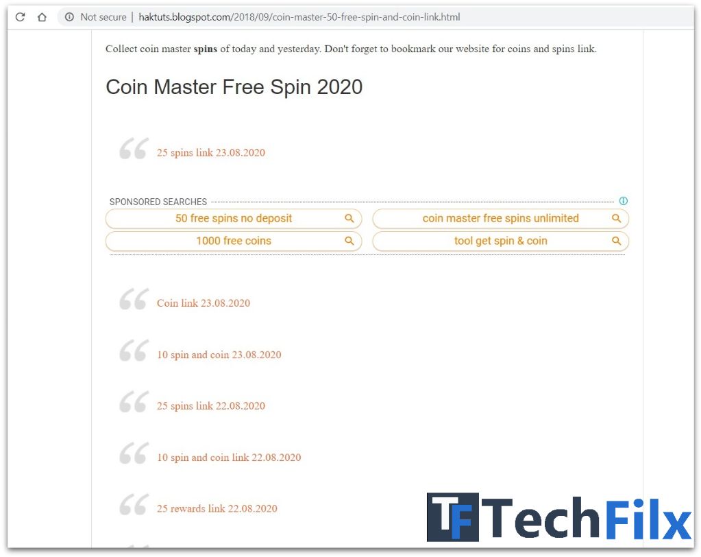 Haktuts coin master free spin